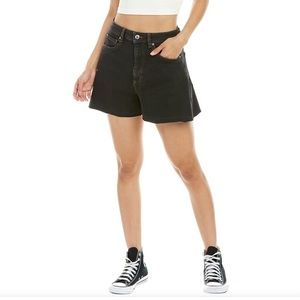 WEWOREWHAT BahBah High Rise Boyfriend Black Jean Shorts Size 25